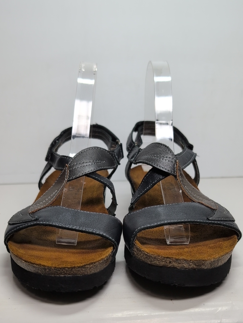 Naot caroline pewter & black wedge sandals womans size 9 EU 40 - Picture 2 of 15